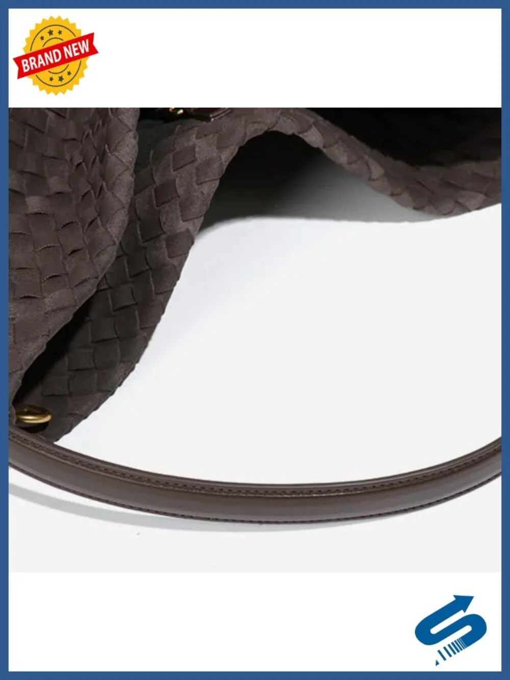 Woven Faux Suede Hobo Bag Shoulder Tote Satchel